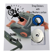 Das Reset Reels Dragclicker | Baitcaster | Daiwa-Paket verfügt über Metallscheiben und einen blauen Ring, ideal für Baitcasterrollen wie DAIWA SS Air 8.1L, mit einer mechanischen Grafik in der oberen linken Ecke.
