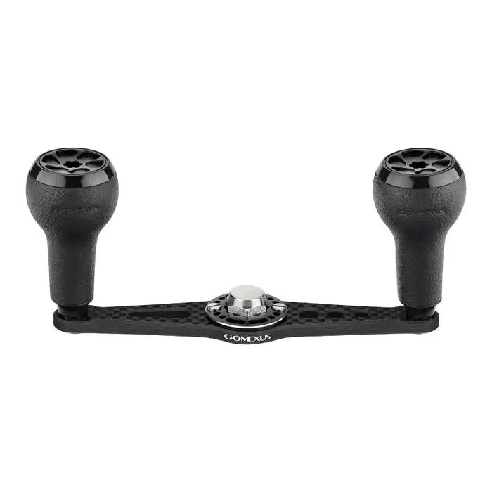 RL - Angelrollentuning - Gomexus Carbon Handle 105 mm Handle mit 27 mm TPE Knobs (7x4mm) - Handle - Schwarz -
