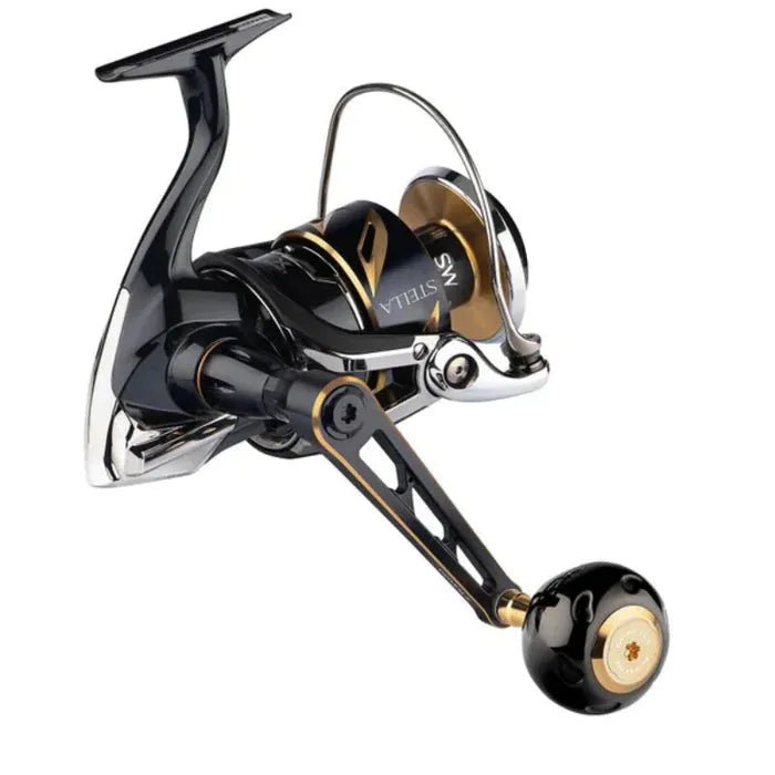 RL - Angelrollentuning - Gomexus Spinning Power Handle 90 mm mit 45mm | 50mm Titan Knob | Shimano - Kurbel Stationärrolle - Gold - 45mm Knob -