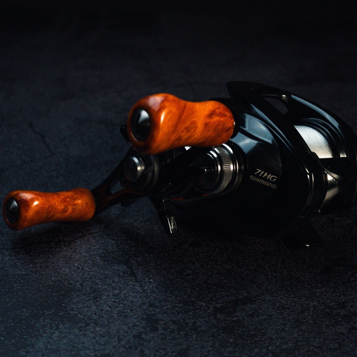 RL - Angelrollentuning - Premium Naturholz Small Gourd Knob - Amboyna - Matt -