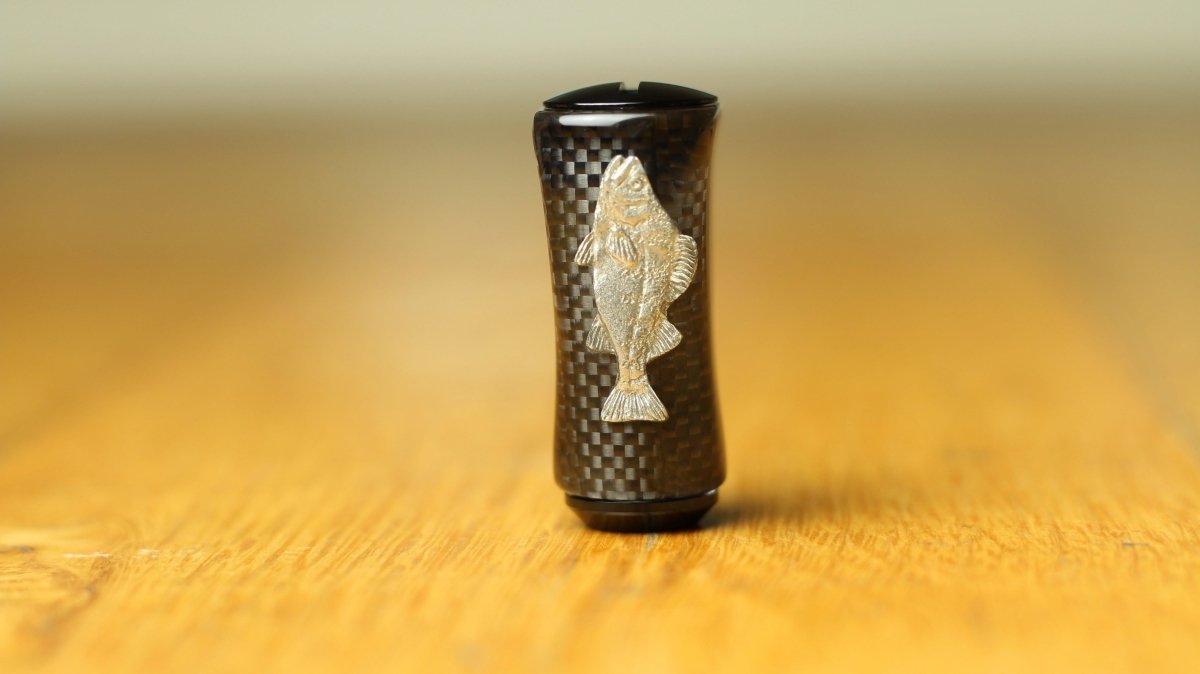 RL - Angelrollentuning - Custom Knob Carbon | Handcrafted - 1k Carbon - Barsch -