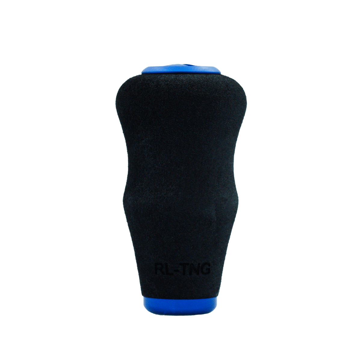 Der RL-TNG OCT 24 EVA-Knopf von RL-TNG verfügt über einen blauen, zylindrischen Schaumstoffgriff mit blauen Kappen und dem „RL-TNG“-Branding in der Nähe der Basis, das maximalen Halt gewährleistet und auf einem schlichten schwarzen Hintergrund angezeigt wird.
