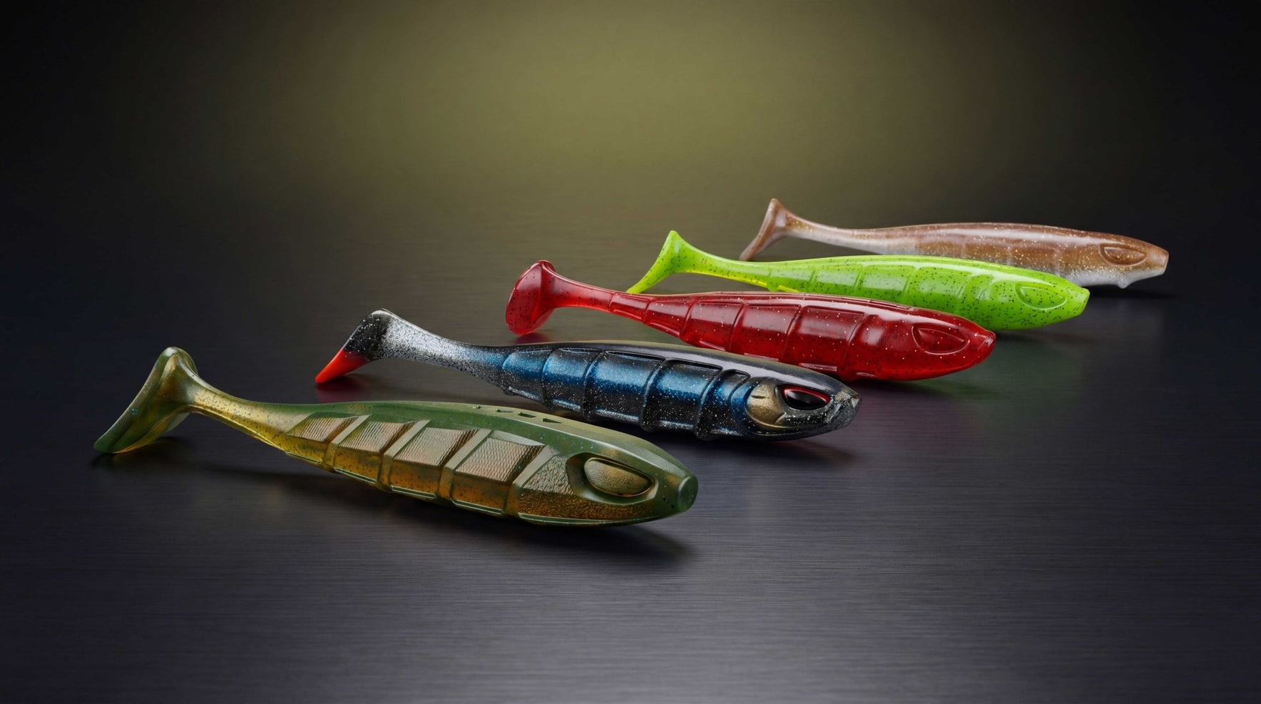 Gummifische bei RL-Angelrollentuning, Paddle Tail, V-Tail, Curly Tail, Sickle Tail und Pintail Shads