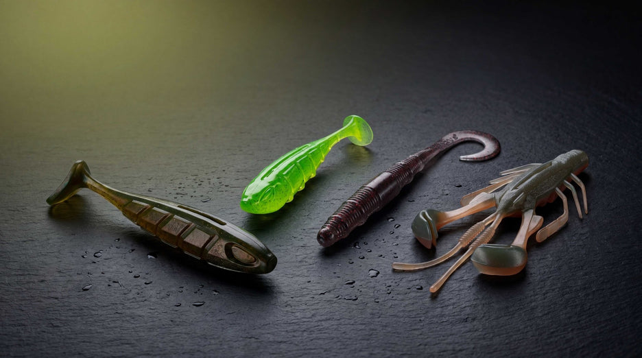 Softbaits bei RL-Angelrollentuning, Gummiköder als Shad, Twister, Creature Bait und Big Bait
