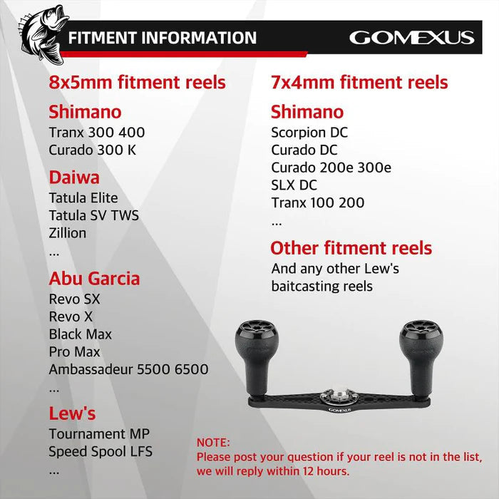 Gomexus Poignée en carbone 105 mm avec boutons TPE 27 mm (7x4 mm)