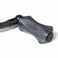 Nahaufnahme des Gomexus CraftFin-35 Carbon-Griffs für Stationärrollen - sein 35-mm-Carbon-Kurbelarm und sein 18-mm-Knauf erinnern an ultraleichte Angelausrüstung, mit einem schlanken Design wie eine Hochleistungs-Carbon-Kurbelkomponente.