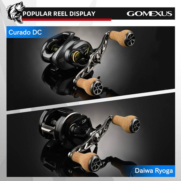Gomexus Crank 100mm Silber Handle mit 27 mm Kork Knobs (7x4mm)-Handle-Gomexus-RL-Angelrollentuning