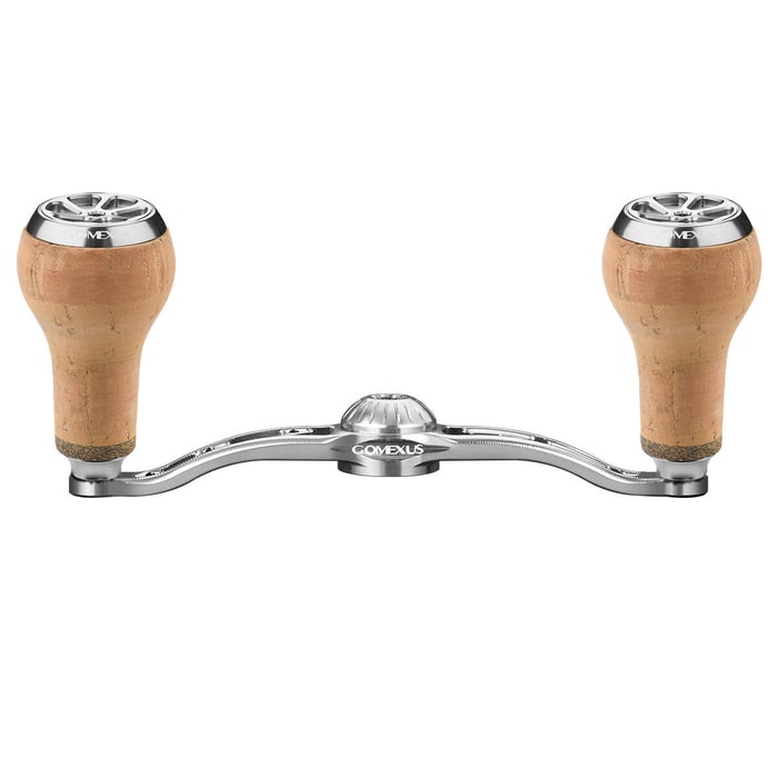 Gomexus Crank 100mm Silber Handle mit 27 mm Kork Knobs (7x4mm)-Handle-Gomexus-RL-Angelrollentuning