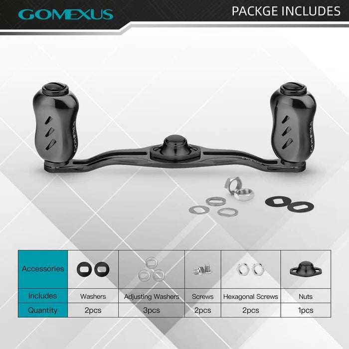 Gomexus Blade Titanium 100mm Handle mit 22 mm Titanium Flame Knobs  (7x4mm)