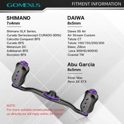 Gomexus Kage Titanium Handle mit 22 mm Titanium Knobs  (7x4mm)