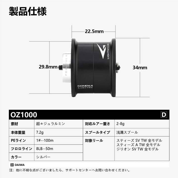 Gomexus Super Duralumin Spool | Steez SV TW