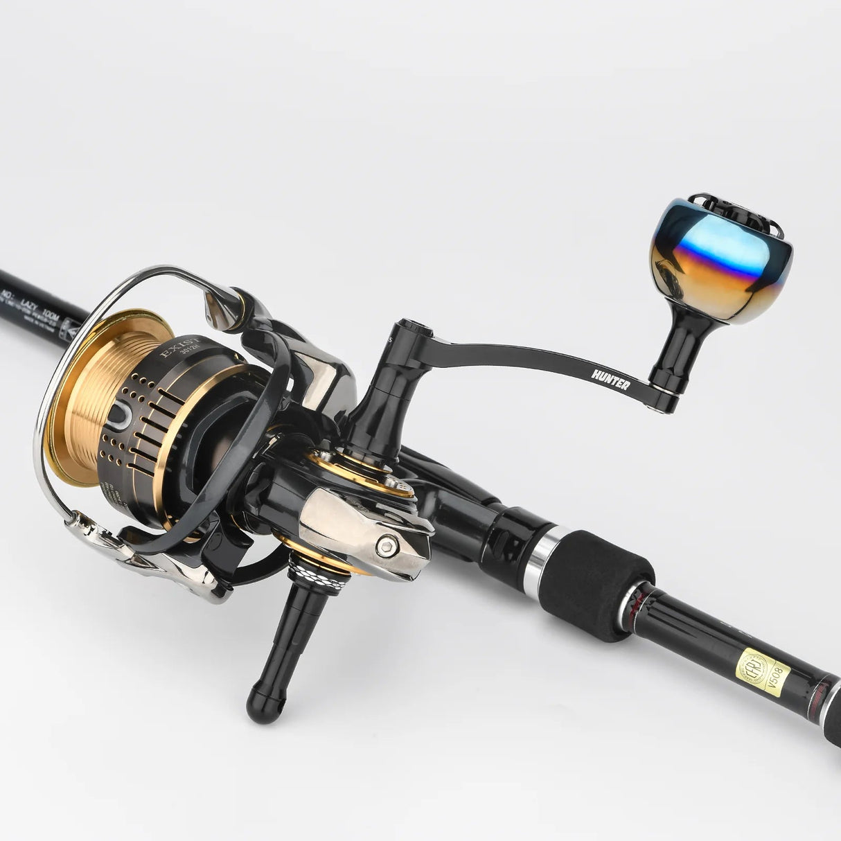 Gomexus Super-Duraluminium Crank 70 mm with 38 mm Titanium Galaxy Knob for Spinning Reels