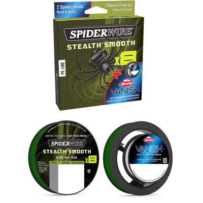 Spiderwire Stealth Smooth 8x Braid  Berkley Vanish Fluorocarbon Vorfa –  RL-Angelrollentuning