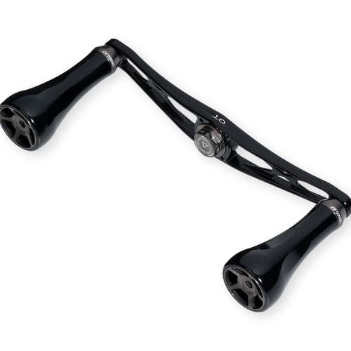 Der Taken GT106 Handle in Schwarz, aus Duraluminium mit A7 Knobs, ist ein Power Handle für Shimano & Daiwa Baitcasterrollen - perfekt zum Aufrüsten deiner Angelrolle.