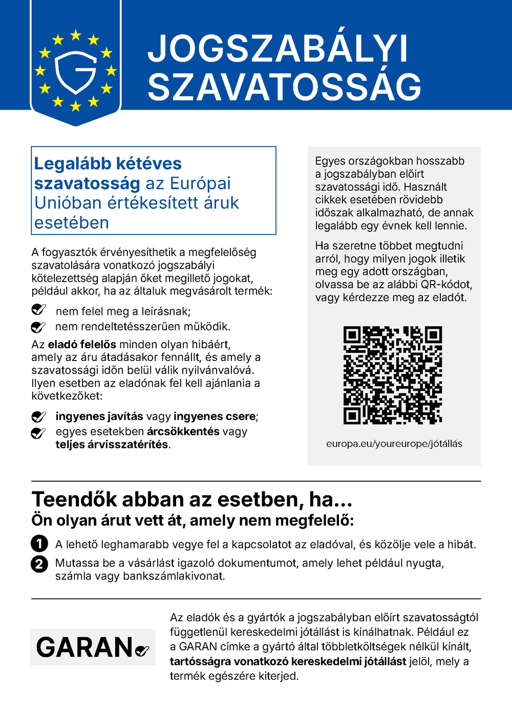 Jogszabályi szavatosság (EU)
