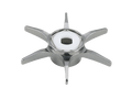 Avail Hexagonal Sternbremse für Shimano in Rotguss mit sechs Metallklingen und einem zentralen weißen Kunststoffring, von oben gesehen vor einem schlichten weißen Hintergrund.