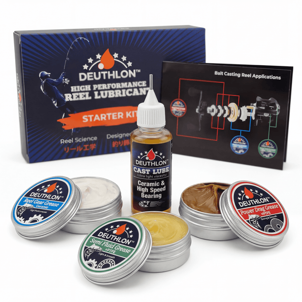 RL - Angelrollentuning - Deuthlon Starter Kit | Angelrollen Wartung | Öl & Fett - 