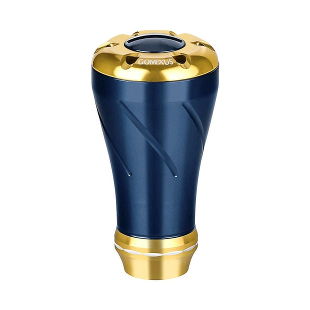 RL - Angelrollentuning - Gomexus 20mm CNC Power Knob Black - Knob - Blau | Gold - 