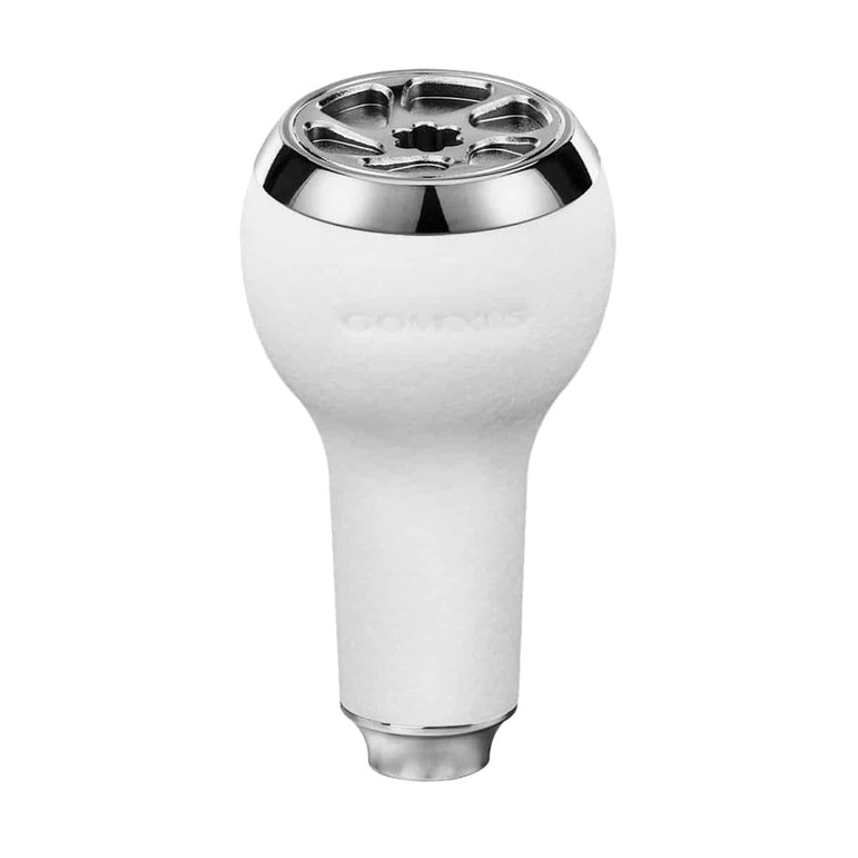 RL - Angelrollentuning - Gomexus 27mm Touch Knob TPE - Knob - Weiß | Silber - 