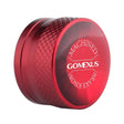 Die Gomexus Aluminium Spool Tension Knob Cap in Rot ist eine rote Metallkappe für Daiwa Tatula Baitcaster mit dem Aufdruck GOMEXUS und Machined Brake Knob in Weiß auf der Oberseite.