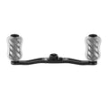 RL - Angelrollentuning - Gomexus Baitcasting Aluminium 100mm Handle mit 20mm Finesse Touch Knobs (8x5mm) - Handle - Schwarz - 100 mm - 