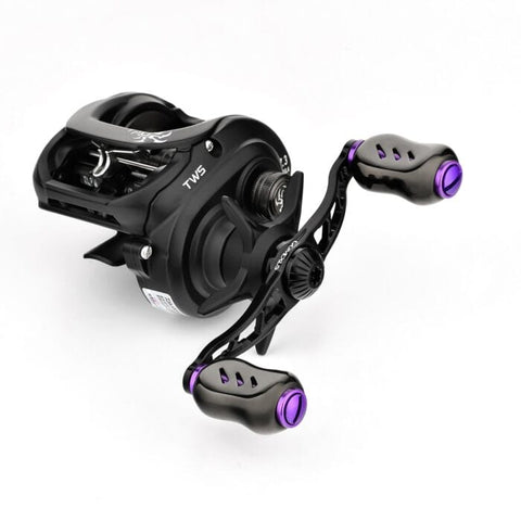 RL - Angelrollentuning - Gomexus BFS Aluminium Handle Titanium Knobs – Ultraleicht & Präzise - Handle - Lila - 90 mm - 7x4 mm