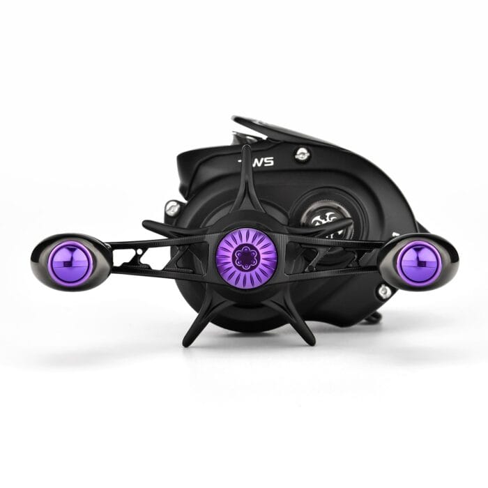 RL - Angelrollentuning - Gomexus BFS Aluminium Handle Titanium Knobs – Ultraleicht & Präzise - Handle - Lila - 90 mm - 7x4 mm