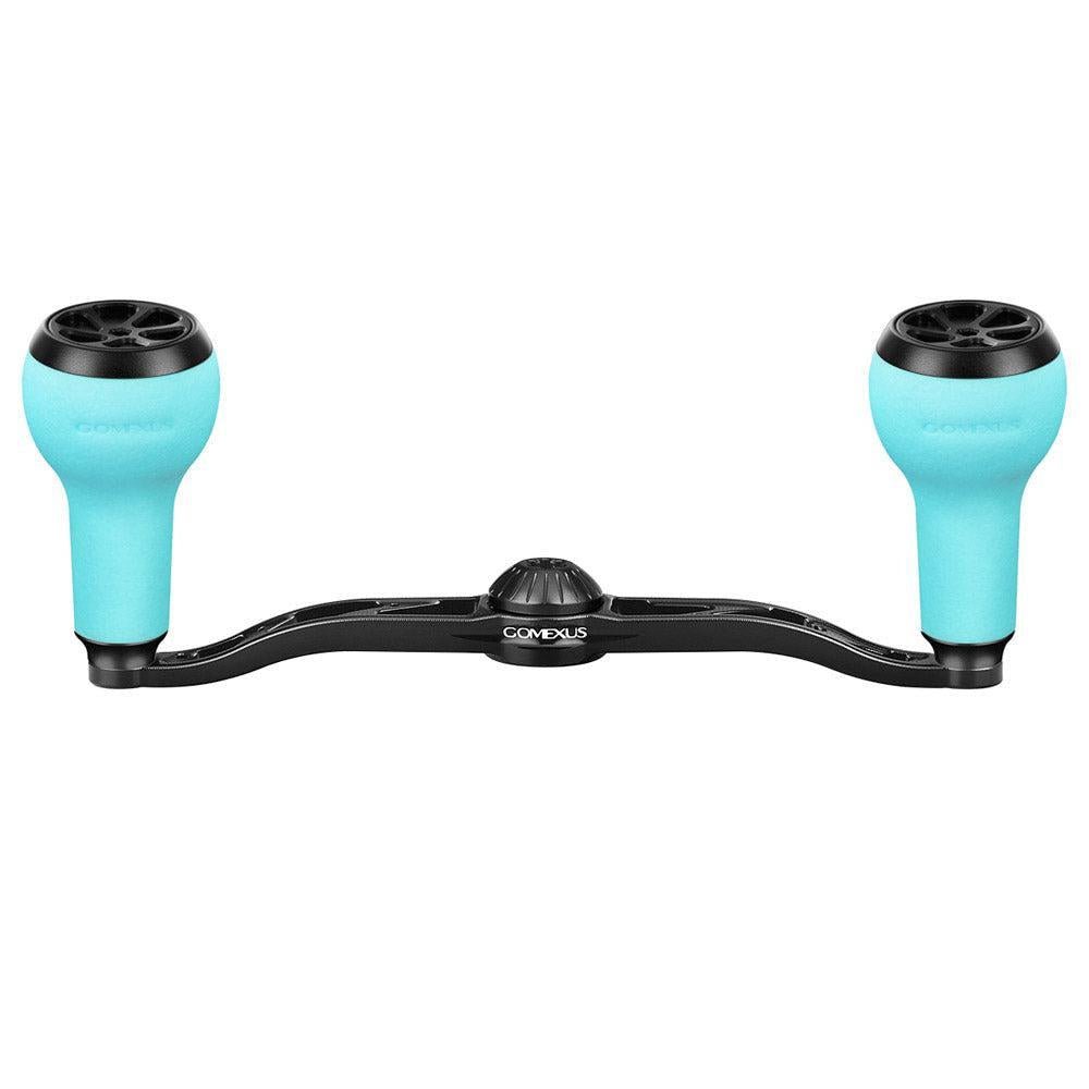 Gomexus Crank 100mm Handle mit 27 mm TPE Knobs (7x4mm)-Handle-Gomexus-Schwarz | Blau-RL-Angelrollentuning