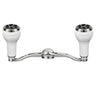 RL - Angelrollentuning - Gomexus Crank 100mm Silver Handle mit 27 mm TPE Knobs (7x4mm) - Handle - Silber | Weiß | Schwarz - 