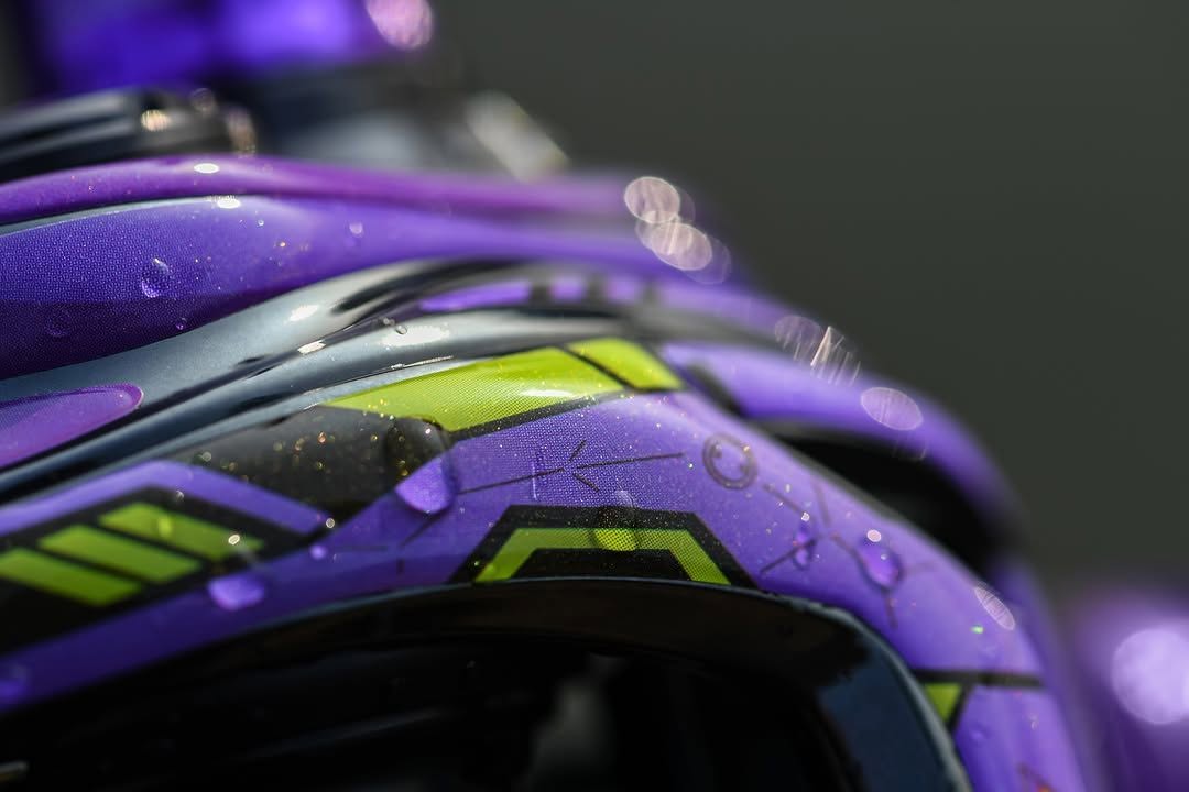 RL-Angelrollentuning- Gomexus Custom Aufkleber-Set für die Daiwa Steez - 24/26 Steez (Left-Hand)-Evangelion Purple-