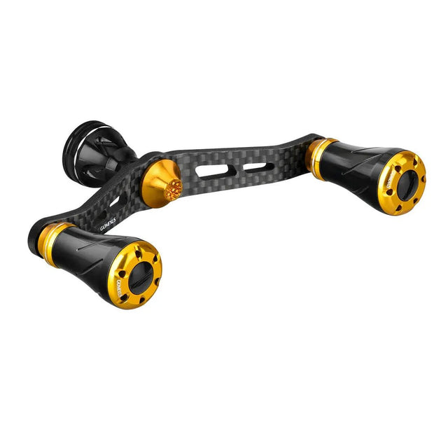 RL - Angelrollentuning - Gomexus Double Carbon Handle 98mm mit CNC20 Knobs | Daiwa | 23 Regalis - 