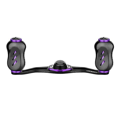 Der Gomexus Kage Titanium Handle mit 22 mm Titanium Knobs (7x4mm) in Lila, mit zwei ergonomischen Knobs und auffälligen violetten Akzenten, ist perfekt für den anspruchsvollen BFS-Angler.