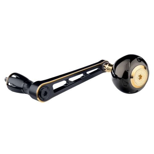 RL - Angelrollentuning - Gomexus Spinning Power Handle 90 mm mit 45mm | 50mm Titan Knob | Shimano - Kurbel Stationärrolle - Gold - 45mm Knob - 