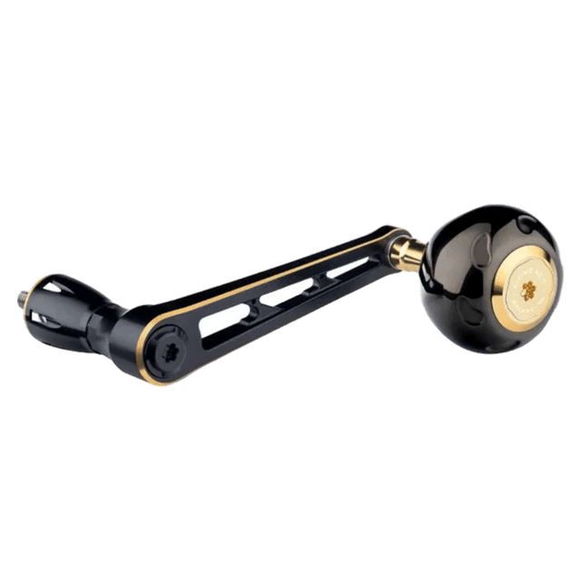 RL - Angelrollentuning - Gomexus Spinning Power Handle 90 mm mit 45mm | 50mm Titan Knob | Shimano - Kurbel Stationärrolle - Gold - 45mm Knob - 