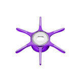 Die Gomexus Sternbremse 60 mm | Shimano in Lila verfügt über sechs Metallarme, eine zentrale runde Nabe, eine Aluminium-Sternbremse und eine sechseckige Öffnung - ein Zubehörteil, das von den Shimano Baitcastrolle-Designs von Gomexus inspiriert ist.