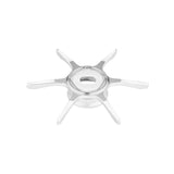 Die Gomexus Sternbremse 60 mm in Silber, entwickelt für Shimano 22 Aldebaran BFS und 21 Calcutta Conquest 100-101, verfügt über sechs gebogene Arme, die von einer zentralen Nabe ausgehen - perfekt für die Aufrüstung Ihrer Baitcastrolle.