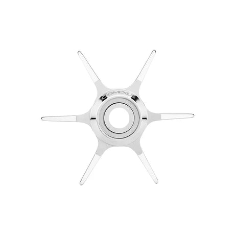 Eine Gomexus Sternbremse 65 mm von Gomexus, von oben mit sichtbarem Markenlogo abgebildet, steht vor einem schlichten weißen Hintergrund.