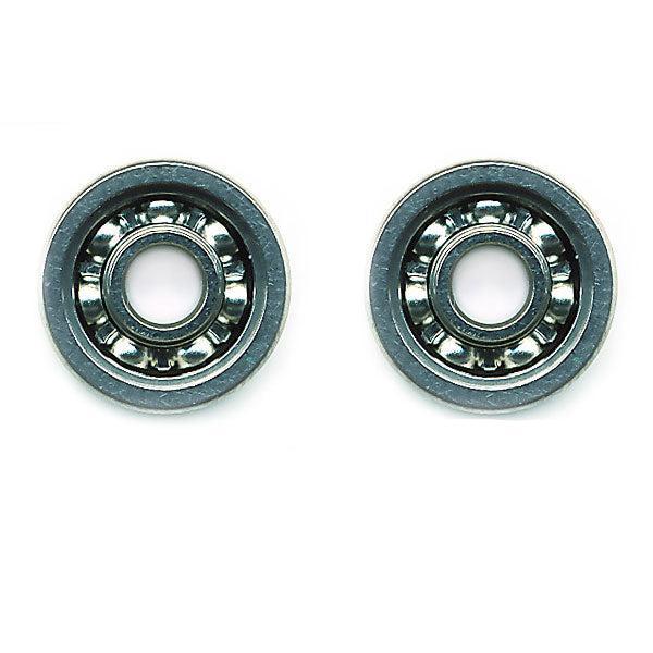 Zwei Kugellager des Hedgehog Studio „Kattobi“ Tuning Kit (Shimano 1030 & 1030 ZR) werden nebeneinander auf einem weißen Hintergrund angezeigt, jeweils mit sichtbaren Innen-/Außenringen und Kugellagern in kreisförmiger Anordnung.