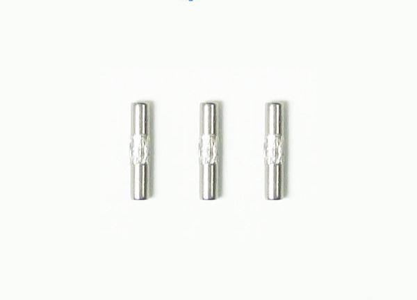 Drei Spulenschaft Pins für Daiwa von Hedgehog Studio (3 Stück) sind horizontal auf einem schlichten weißen Hintergrund angeordnet und zeigen jeweils eine Mittelnaht.