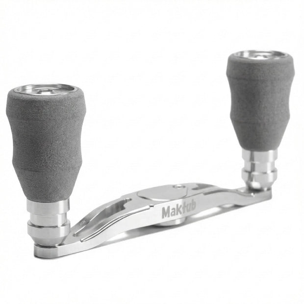 RL - Angelrollentuning - Maktub Power Handle 100mm mit 25 mm EVA Knobs - 7x4 mm - Silber - 