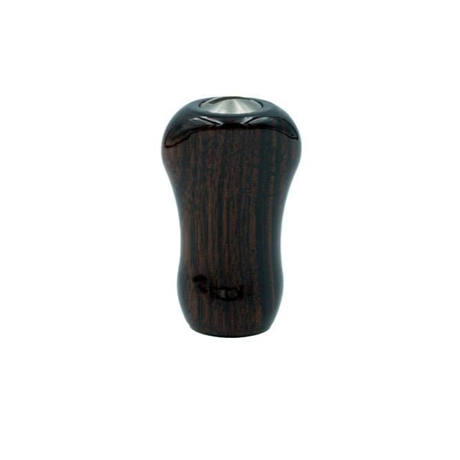 RL - Angelrollentuning - Premium Naturholz Small Gourd Knob - Ebony - Glänzend - 