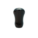 RL - Angelrollentuning - Premium Naturholz Small Gourd Knob - Ebony - Glänzend - 