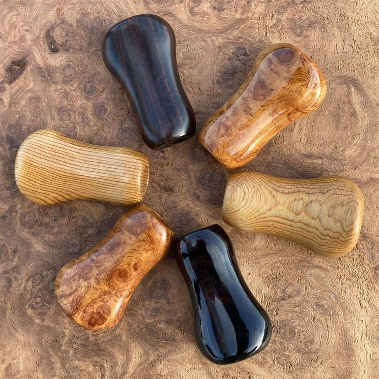 RL - Angelrollentuning - Premium Naturholz Small Gourd Knob - Goldkappe - Goldkappe - 