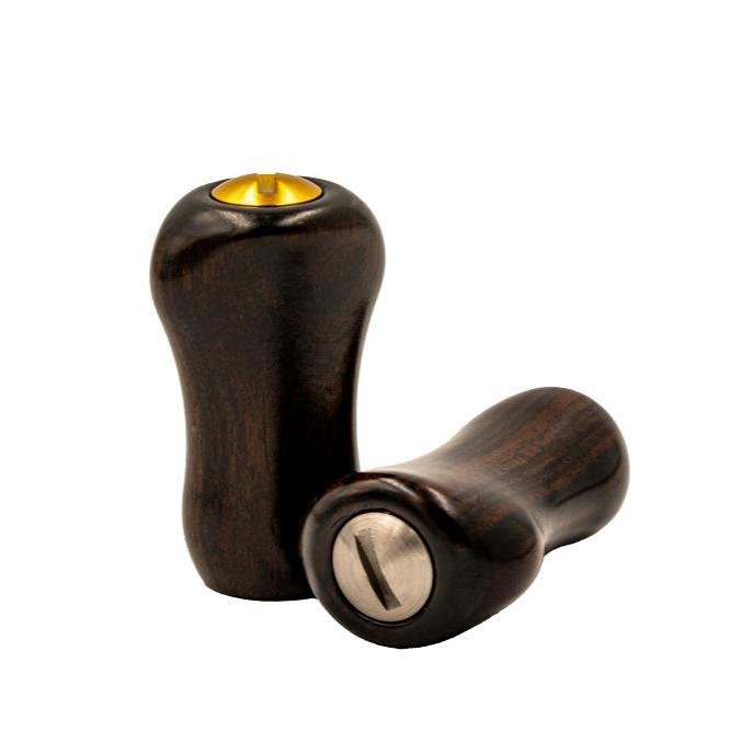 RL - Angelrollentuning - Premium Naturholz Small Gourd Knob - Ebony - Matt - 