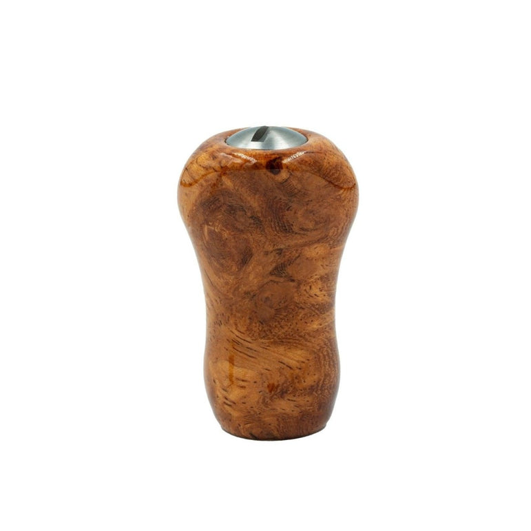RL - Angelrollentuning - Premium Naturholz Small Gourd Knob - Amboyna - Glänzend - 