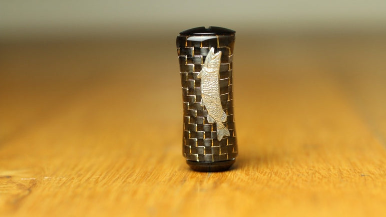 RL - Angelrollentuning - Custom Knob Carbon | Handcrafted - Gold Carbon - Hecht - 