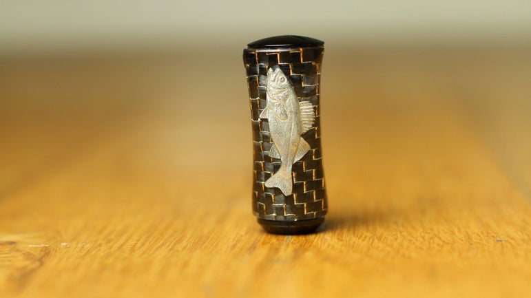 RL - Angelrollentuning - Custom Knob Carbon | Handcrafted - Gold Carbon - Zander - 