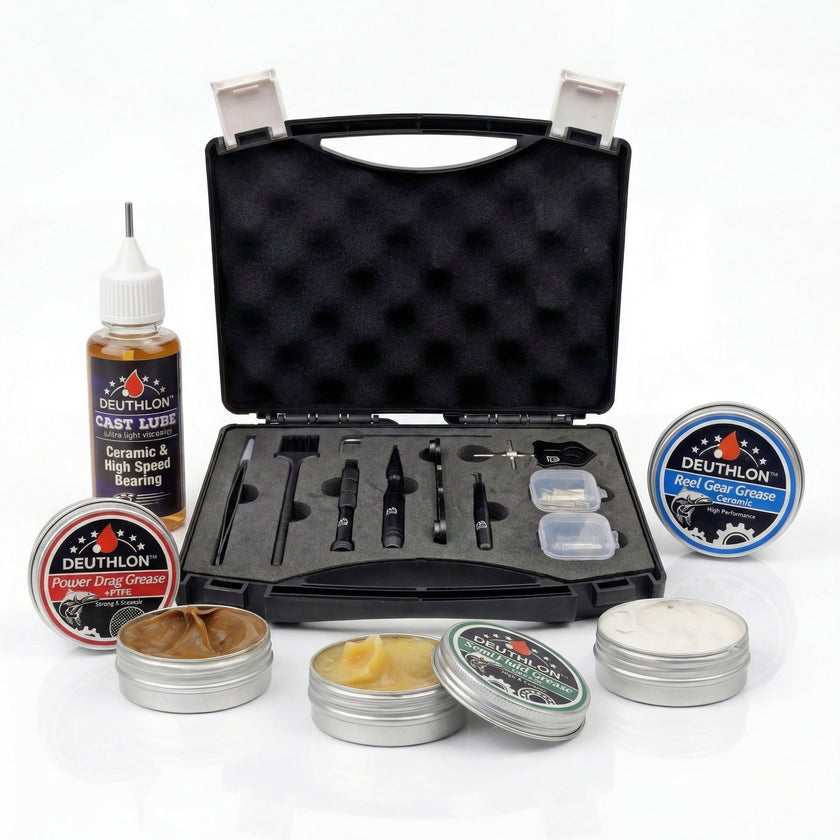 RL - Angelrollentuning - Angelrollen Wartungskit Bundle mit Werkzeug & Öl – Komplettset für Pflege & Performance - 