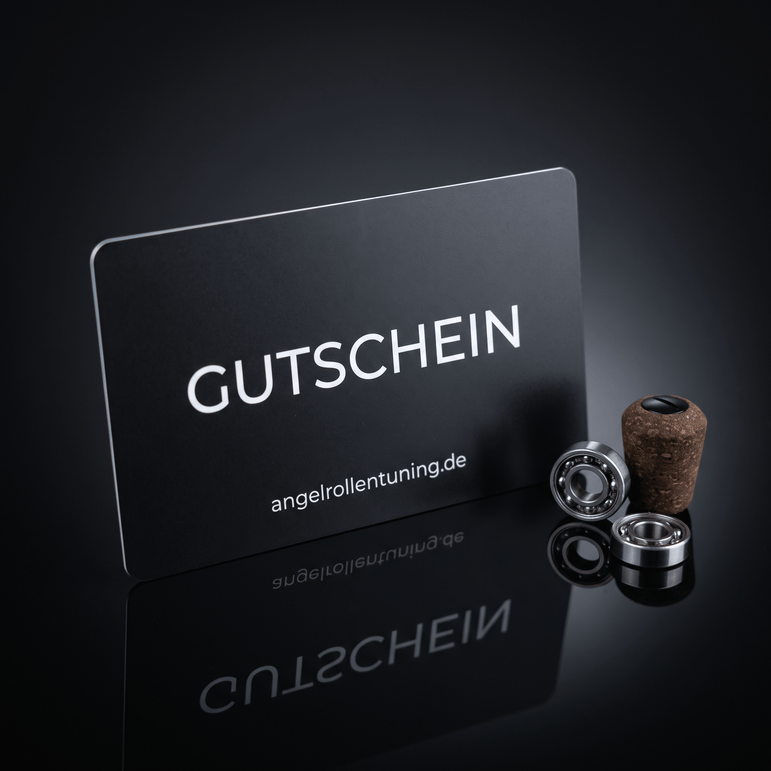 Gutschein für Angler, einlösbar für Lager, Kurbeln, Knobs und Rollenwartung