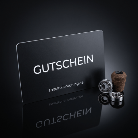 Gutschein für Angler, einlösbar für Lager, Kurbeln, Knobs und Rollenwartung